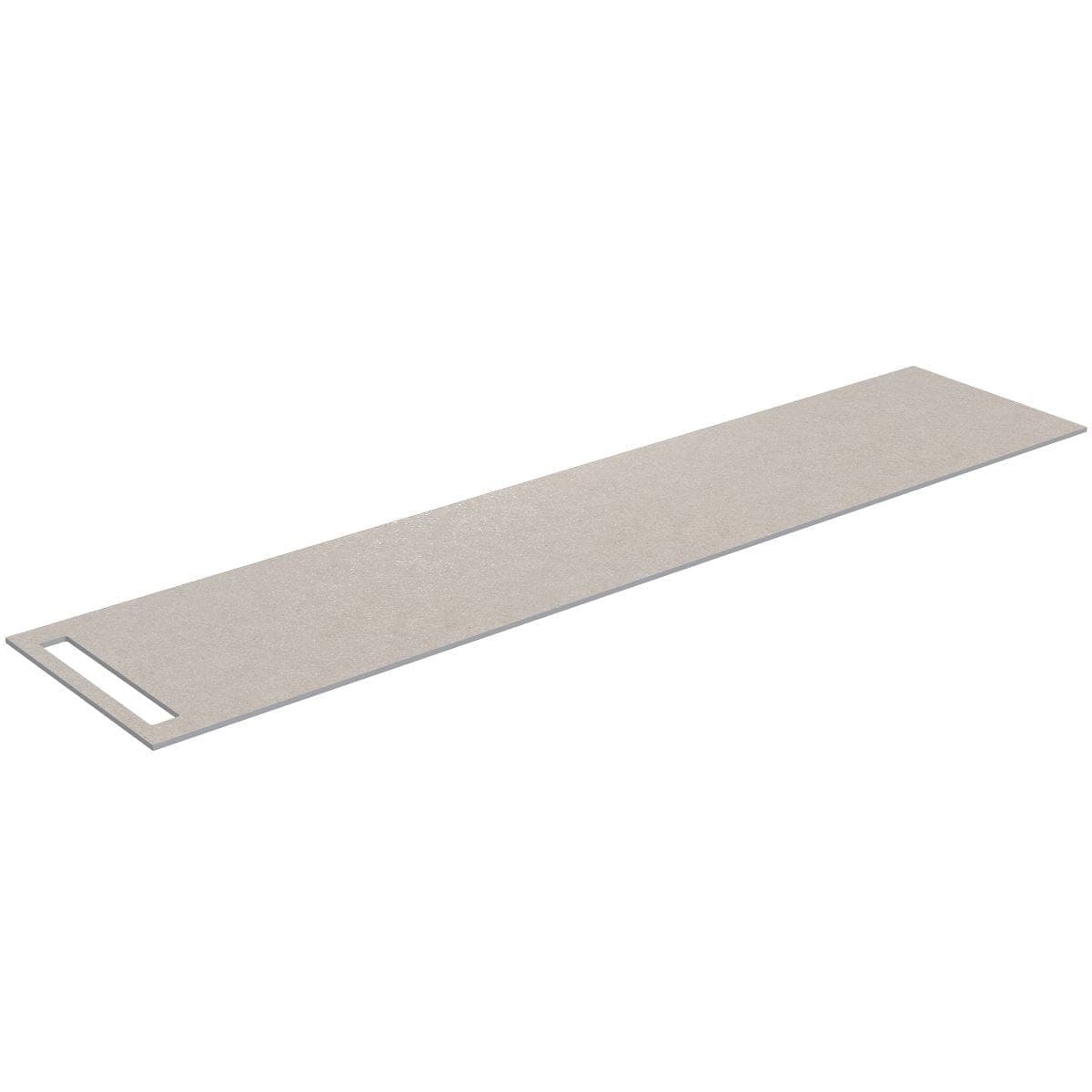 Korsbakken Benkeplate HPL med 1 håndkleholder Sand / 1 side / 210cm Korsbakken Benkeplate bad KO-513480210