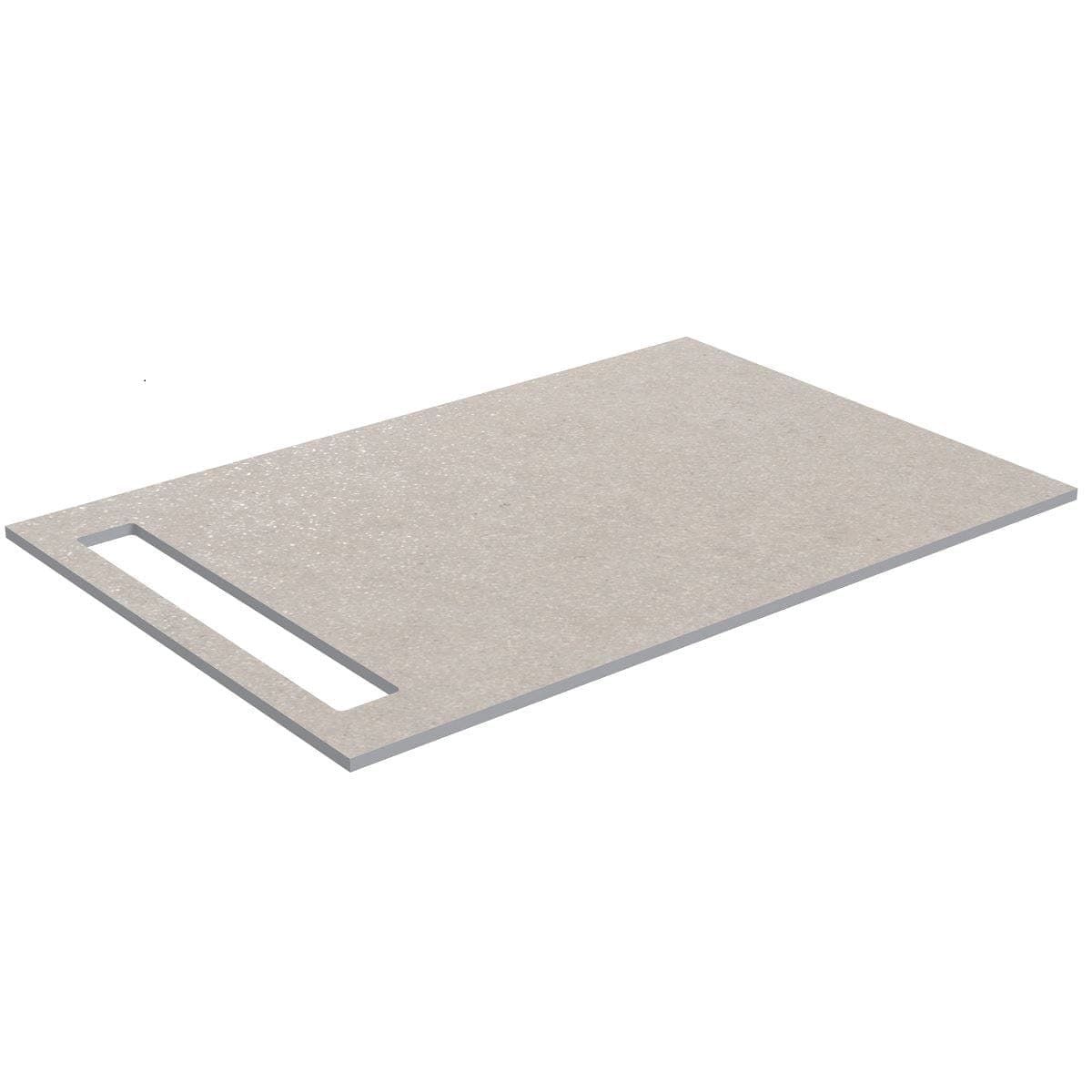 Korsbakken Benkeplate HPL med 1 håndkleholder Sand / 1 side / 70cm Korsbakken Benkeplate bad KO-513480070