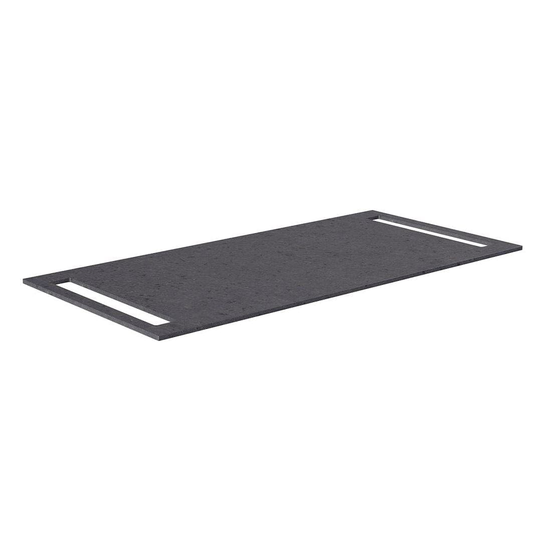 Korsbakken Benkeplate HPL med 2 side håndkleholder Antrasitt / 2 sider / 100cm Korsbakken Benkeplate bad