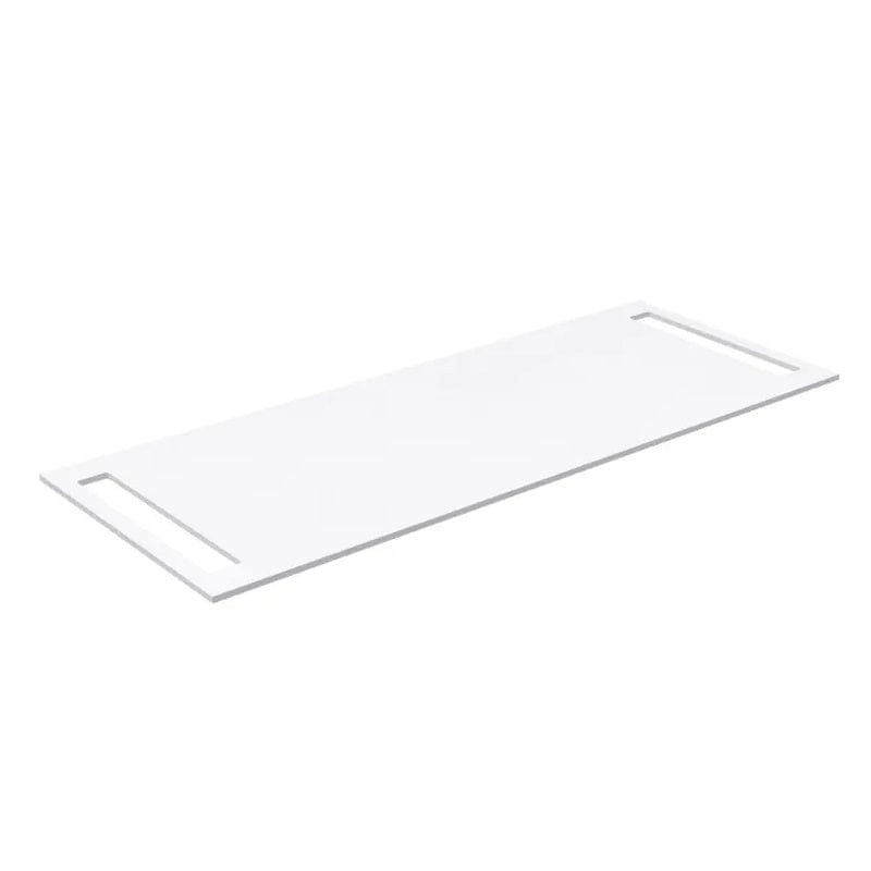 Korsbakken Benkeplate HPL med 2 side håndkleholder Hvit matt / 2 sider / 120cm Korsbakken Benkeplate bad KO-513502120