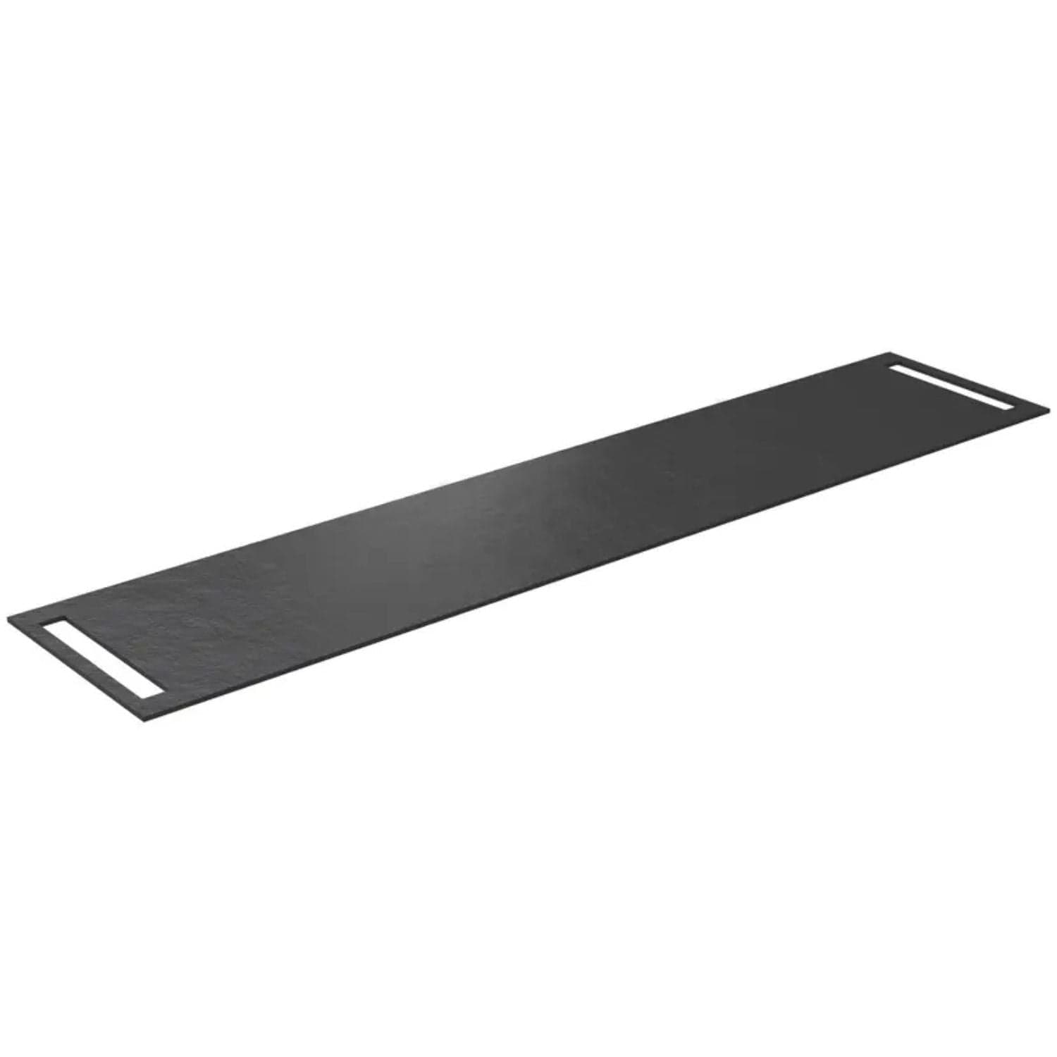 Korsbakken Benkeplate HPL med 2 side håndkleholder Svart / 2 sider / 220cm Korsbakken Benkeplate bad KO-513404200