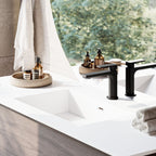 Korsbakken Corian Servant med Flat Bunn