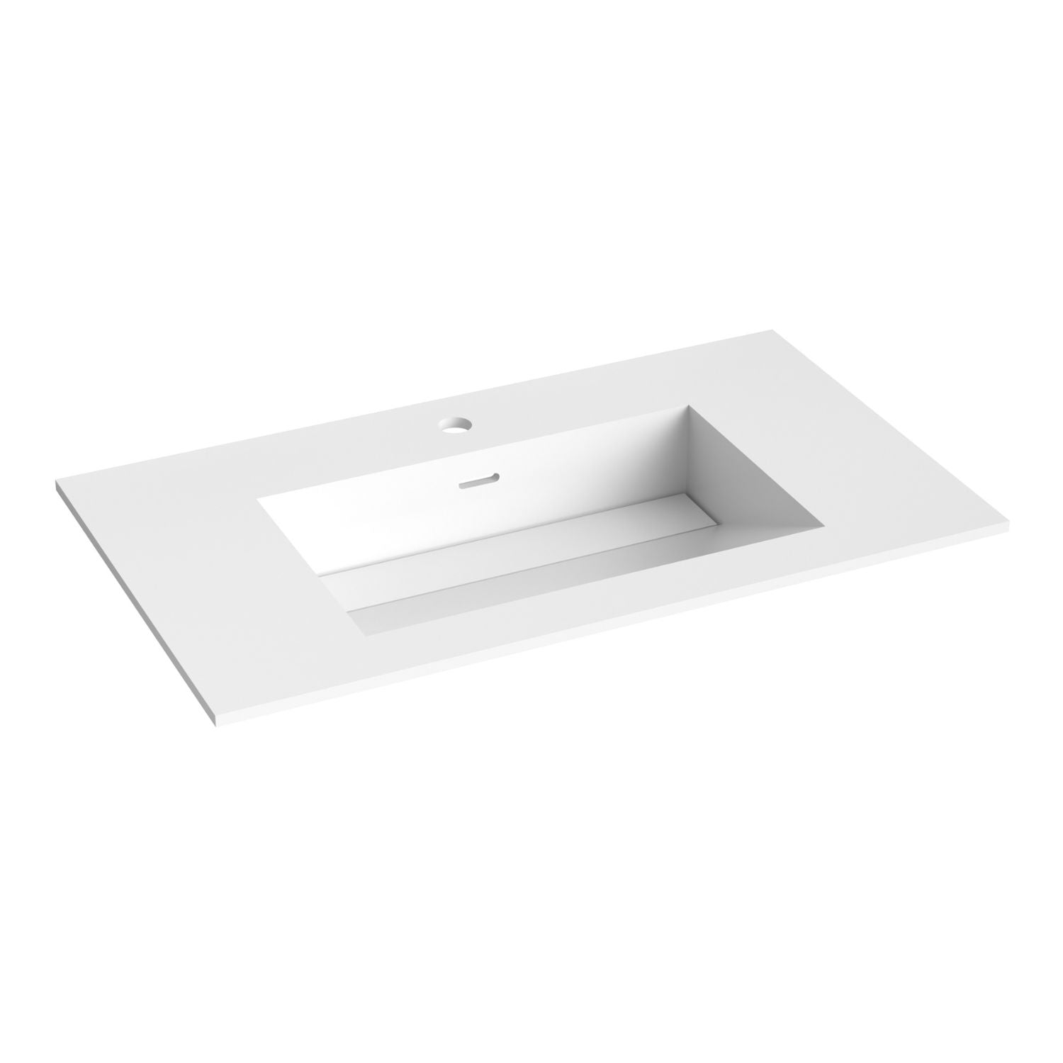 Korsbakken Corian Servant med Skrå Bunn Hvit matt / 80cm Korsbakken Møbelservant KO-373602080