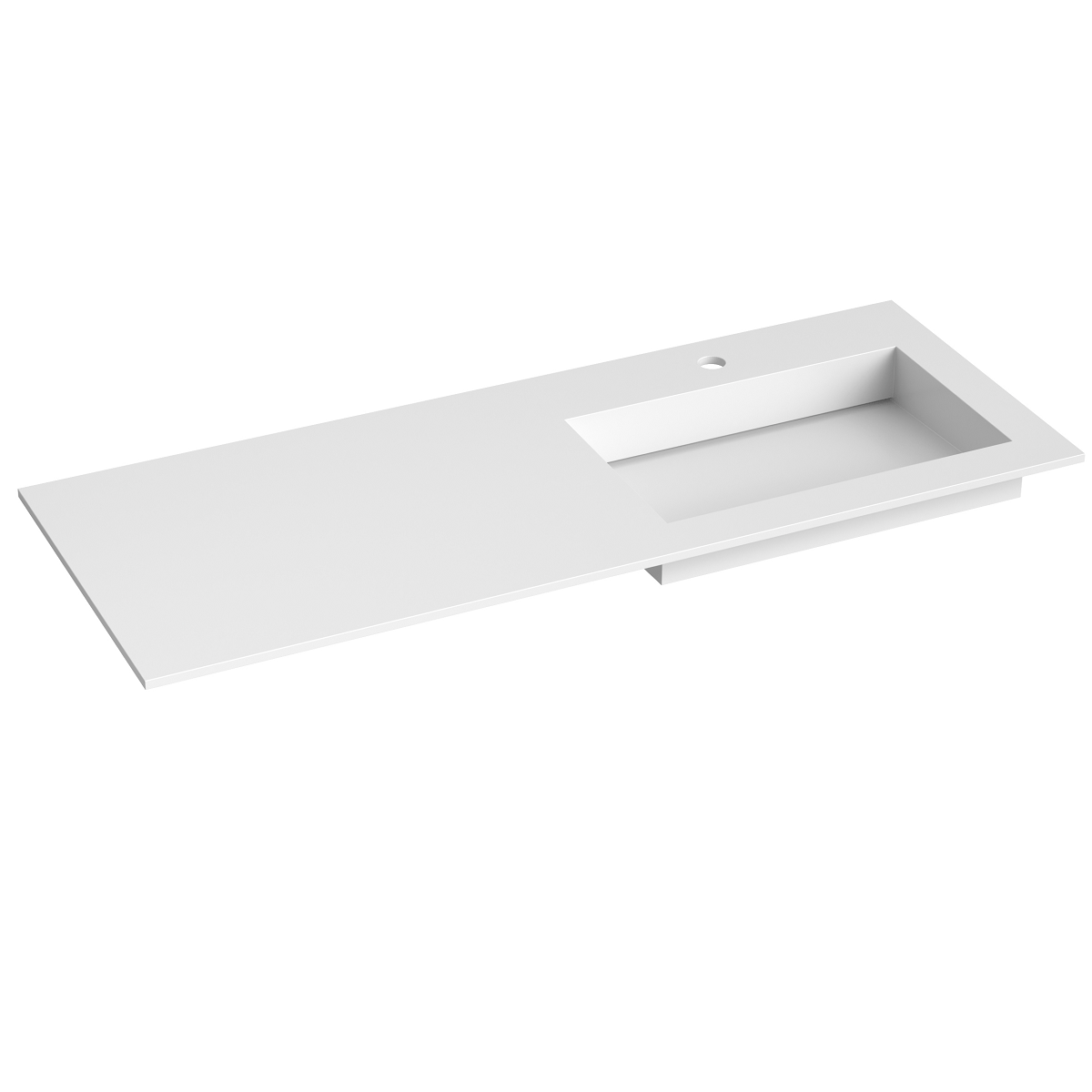 Korsbakken Corian Sidestilt Servant med Flat Bunn Korsbakken Baderomsservant