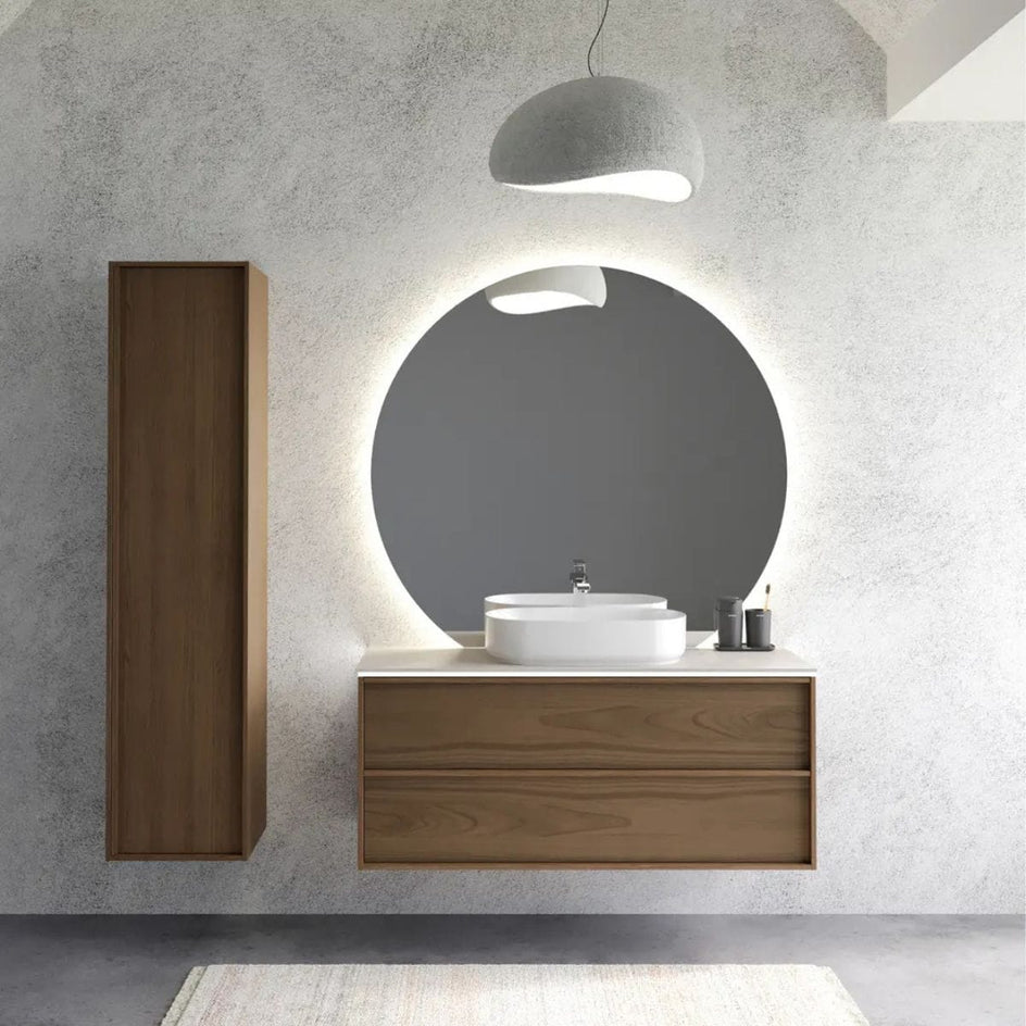 Korsbakken Horisont Rundt LED Speil med lys Korsbakken Baderomsspeil