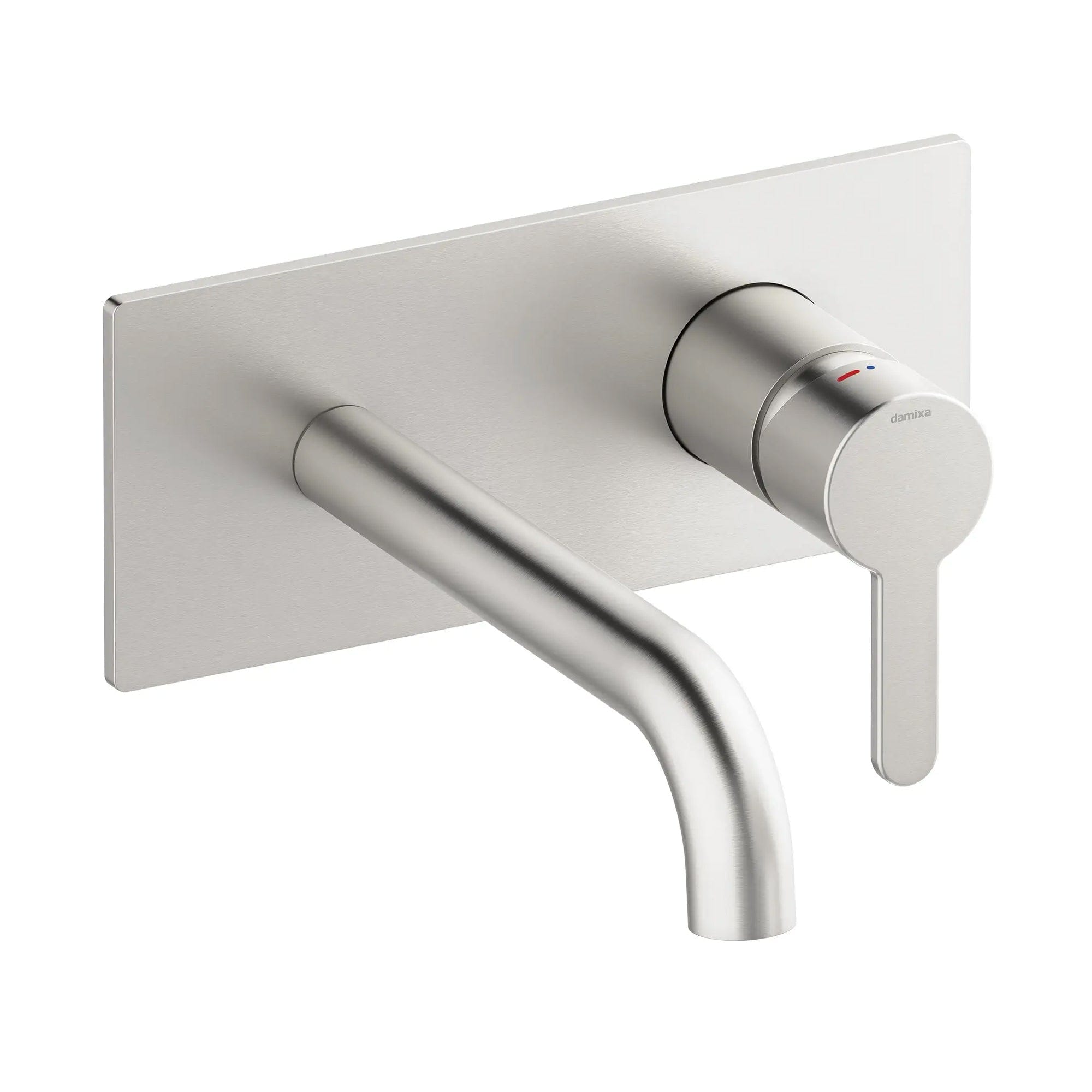 Korsbakken Innbyggingskran for servant komplett Børstet stål Damixa Servantbatteri KO-4716146