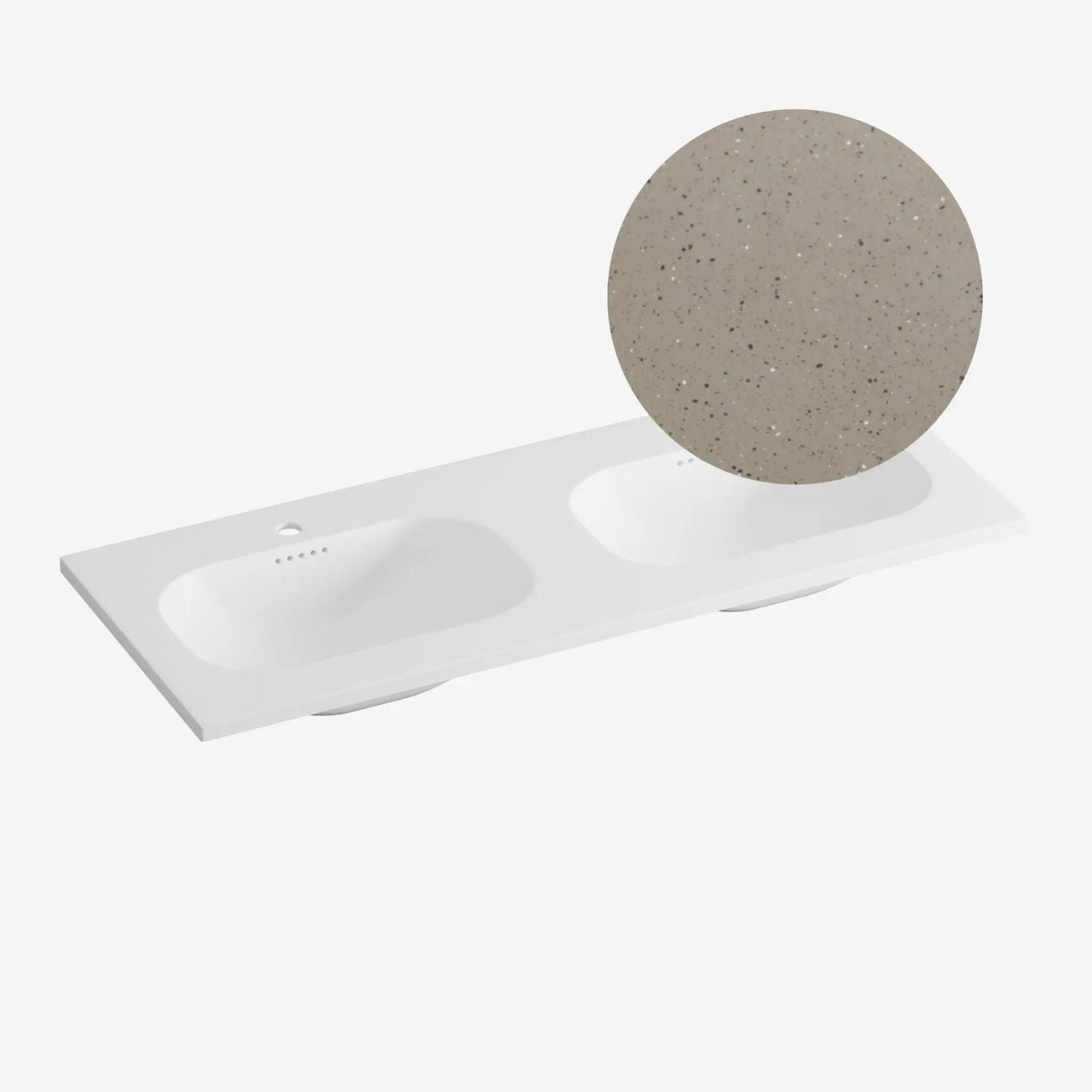 Korsbakken Nice Heldekkende Servant Terrazzo lava / 120cm dobbel Korsbakken Møbelservant KO-463210121