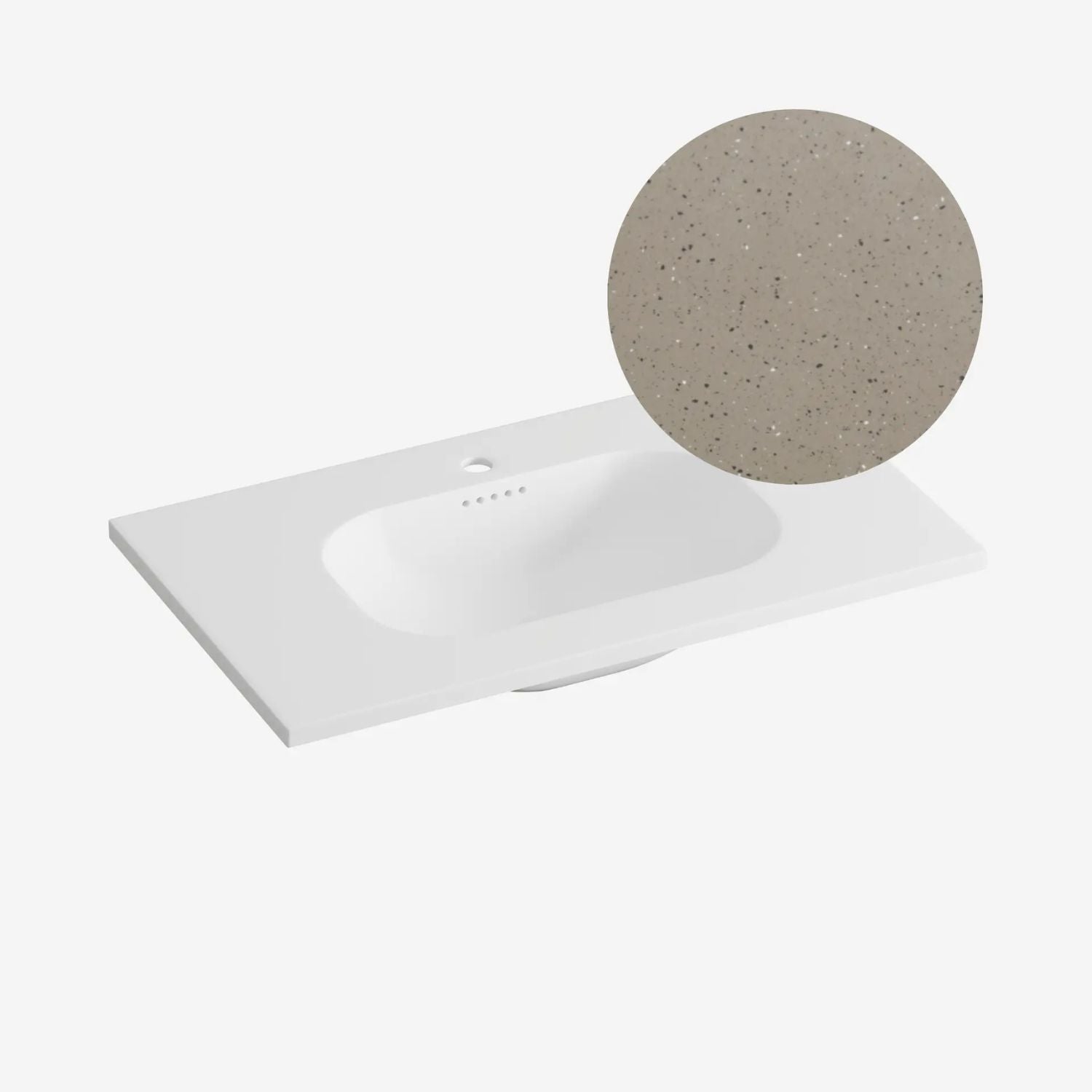 Korsbakken Nice Heldekkende Servant Terrazzo lava / 80cm Korsbakken Møbelservant KO-463210080