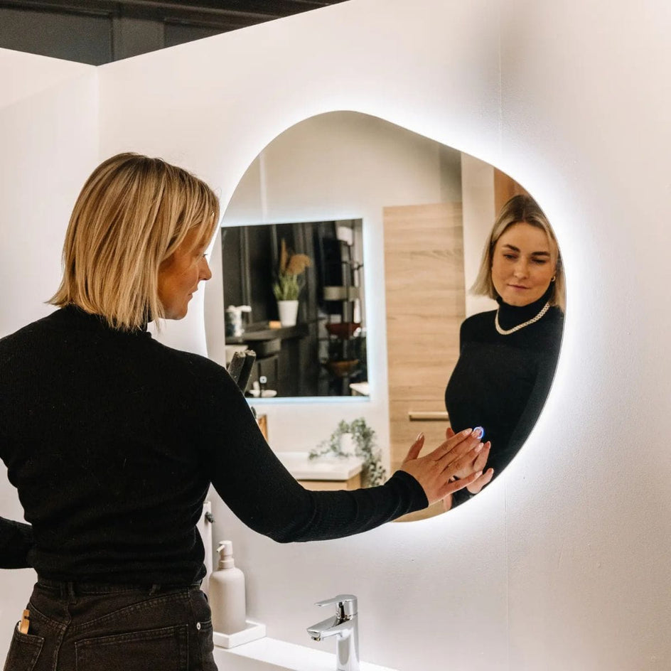 Korsbakken Organic 85cm Speil med lys 85cm Korsbakken Baderomsspeil KO-108800085