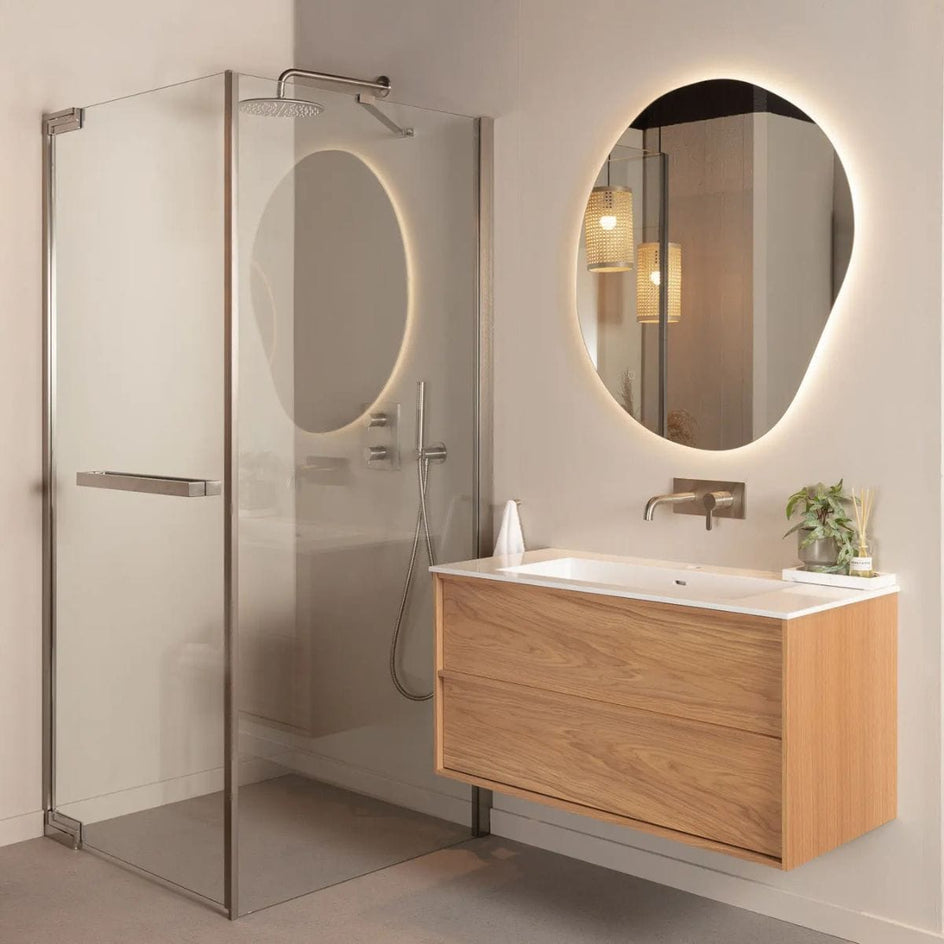 Korsbakken Organic 85cm Speil med lys 85cm Korsbakken Baderomsspeil KO-108800085