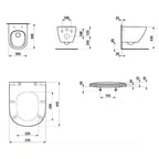 Laufen Lua Kompakt Rimless Vegghengt Toalett