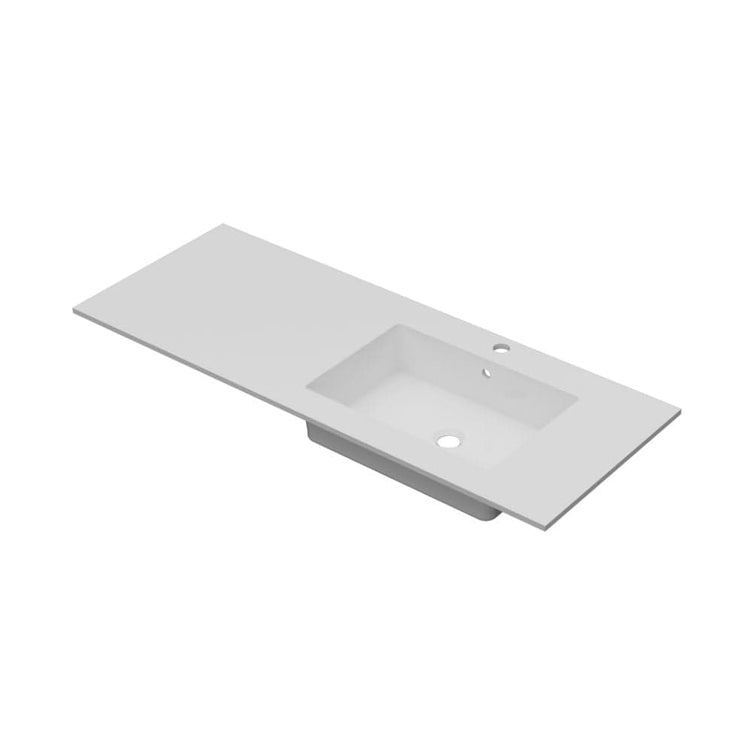 Linn Bad Corian topplate med Eir servant B(60-160)xH1,2xD46cm