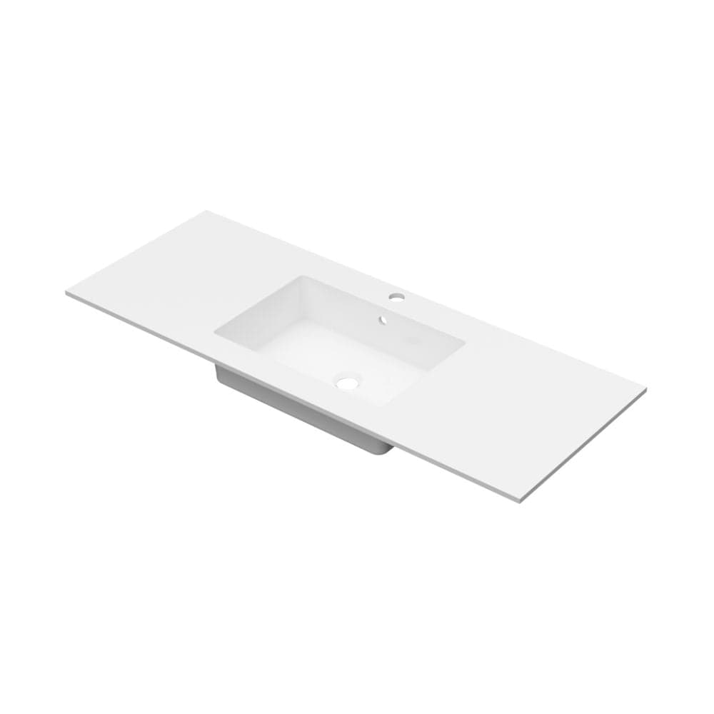 Linn Bad Corian topplate med Eir servant B(60-160)xH1,2xD46cm Hvit matt / 120cm Linn Bad Møbelservant LB-3812C