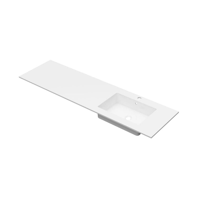 Linn Bad Corian topplate med Eir servant B(60-160)xH1,2xD46cm