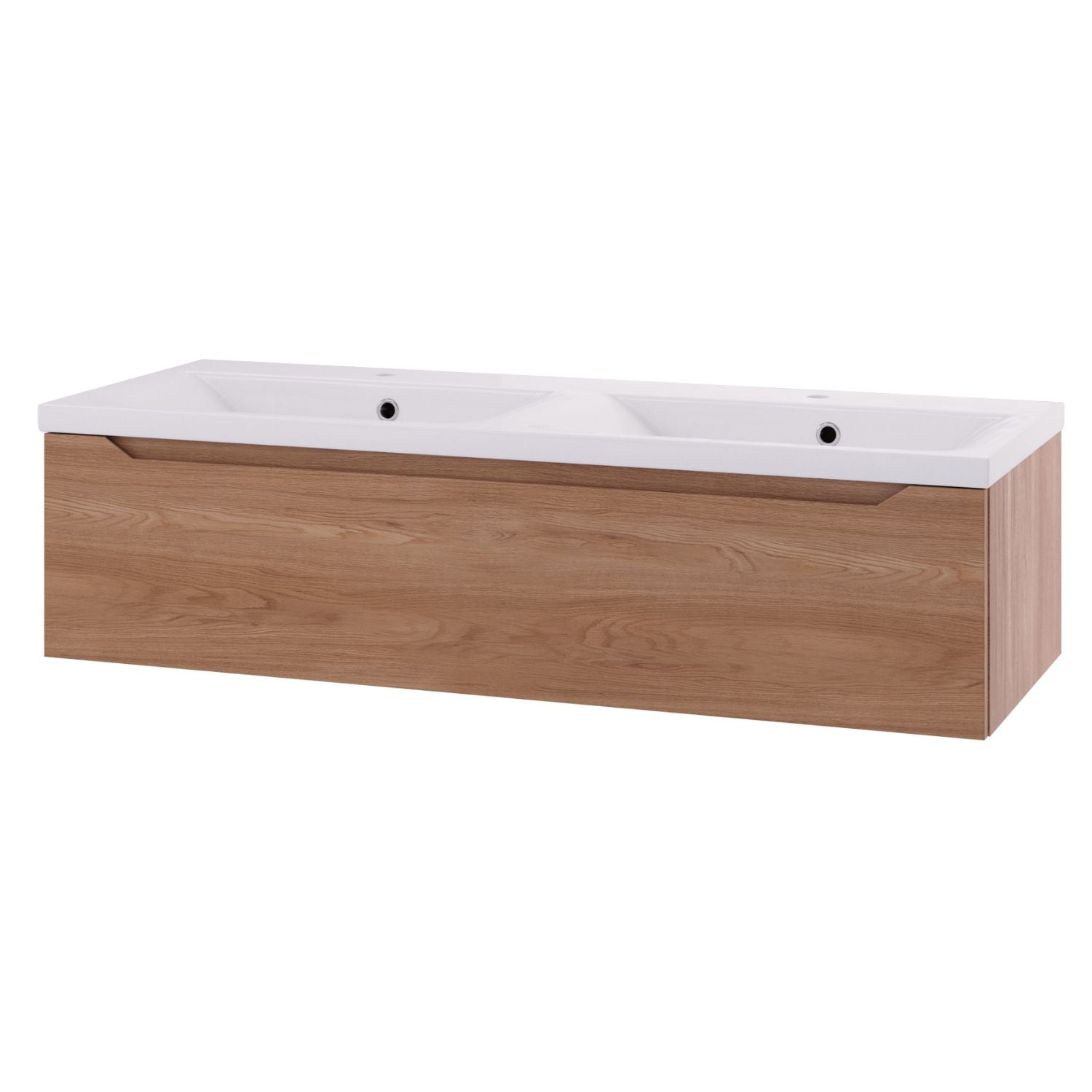 Linn Bad Emma D45 Servantskap med 1 skuff Eik / 120cm dobbel Linn Bad Servantskap LB-130512D1S