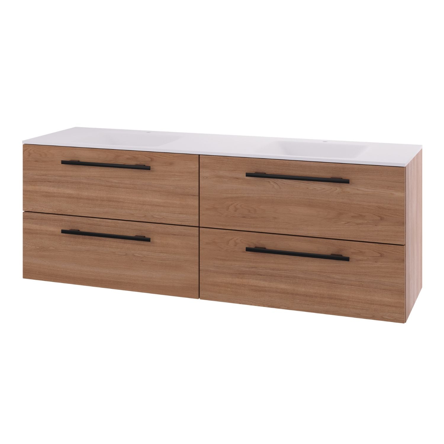 Linn Bad Ingrid D45cm Servantskap Eik / 160cm dobbel Linn Bad Servantskap LB-110516D