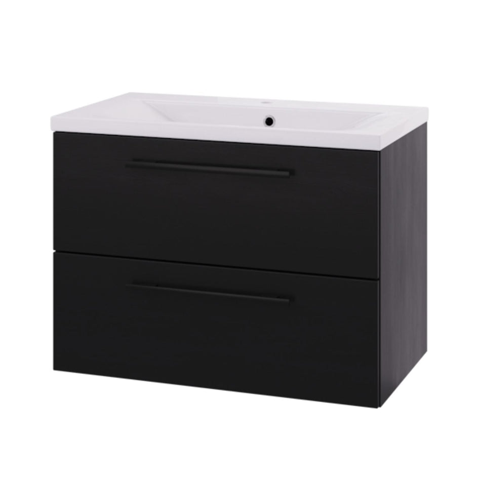 Linn Bad Ingrid Smal D36,5cm Servantskap Svart eik / 80cm Linn Bad Servantskap LB-117608