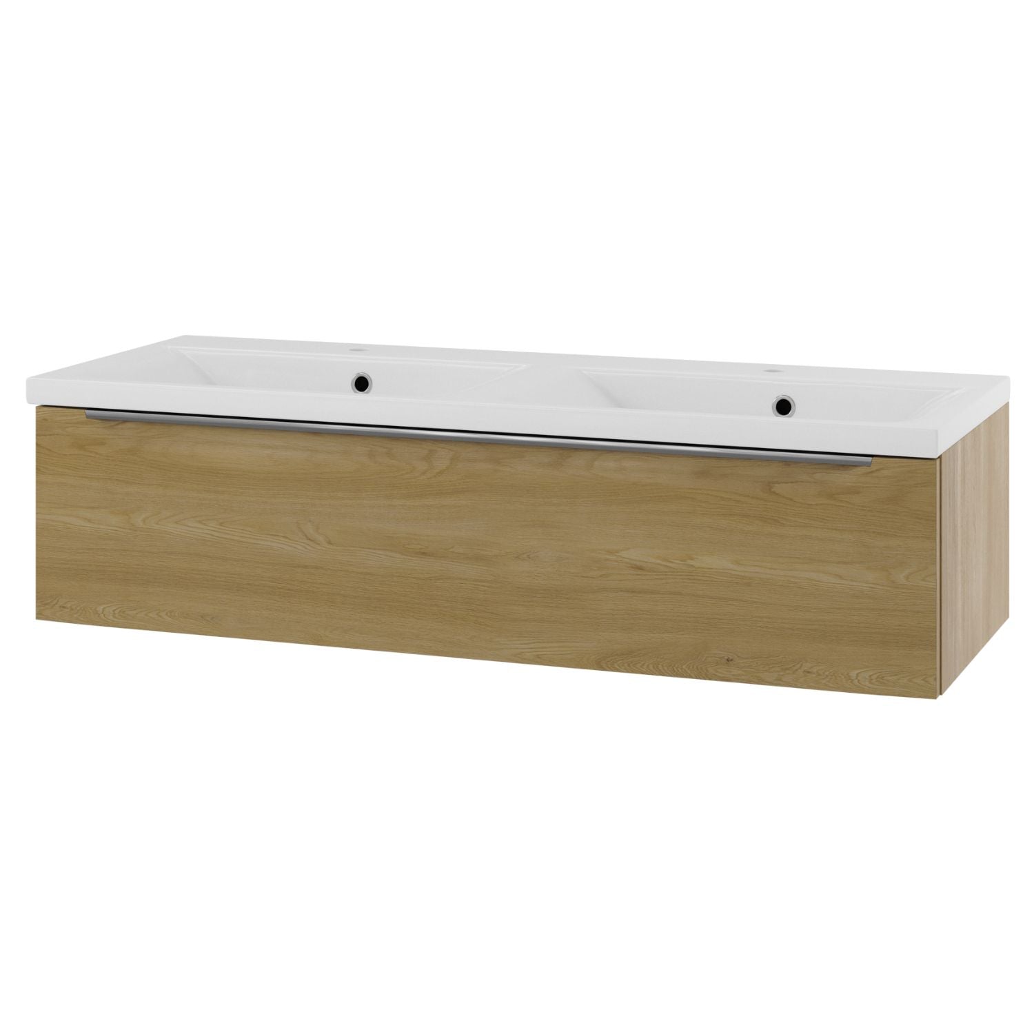 Linn Bad Mari D45 Servantskap med 1 skuff Eik / 120cm dobbel Linn Bad Servantskap LB-120512D1S