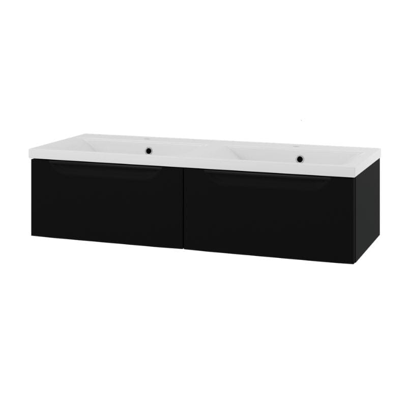 Linn Bad Mari D45 Servantskap med 1 skuff Svart / 120cm dobbel Linn Bad Servantskap LB-120612D1S