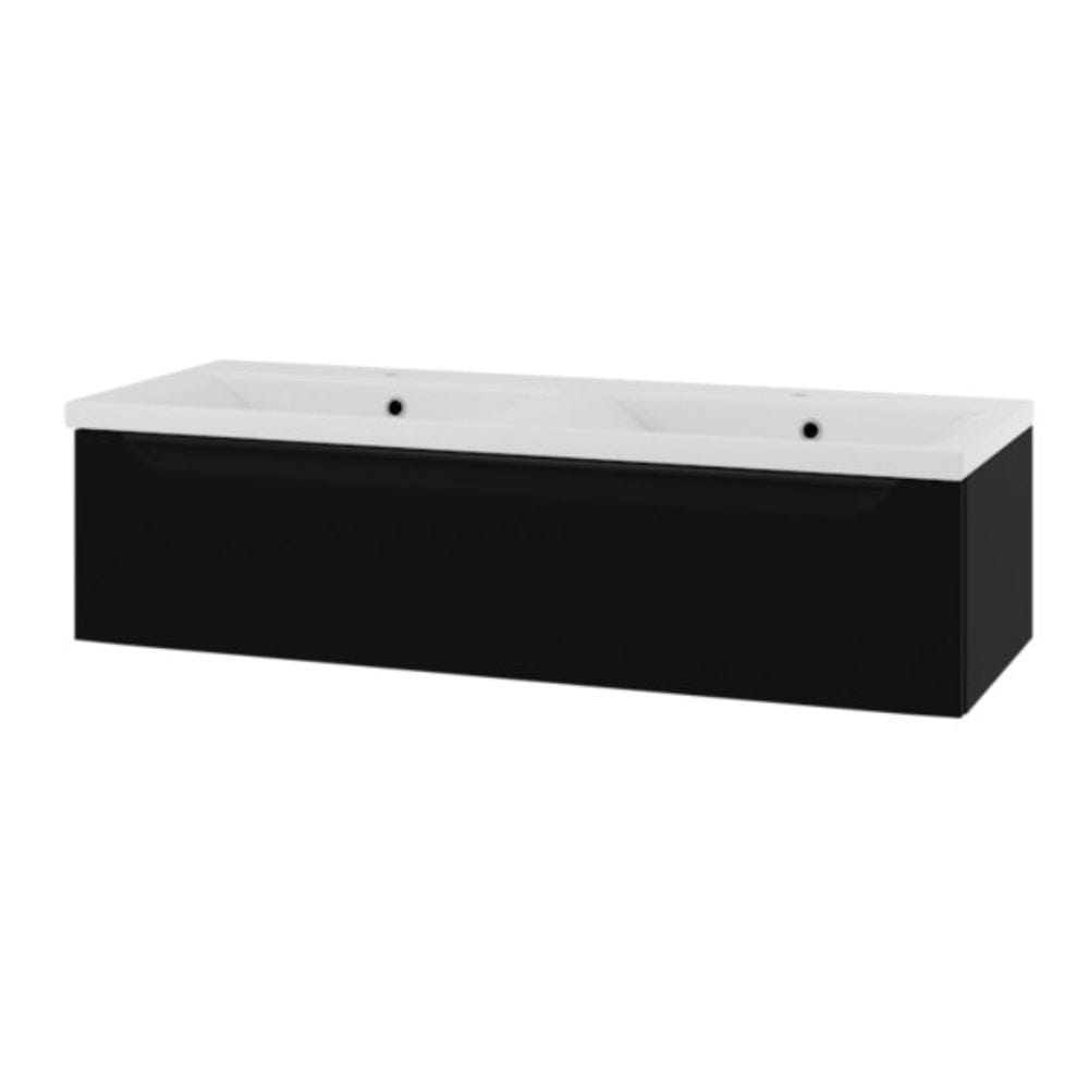 Linn Bad Mari D45 Servantskap med 1 skuff Svart / 120cm høyre Linn Bad Servantskap LB-120612H1S