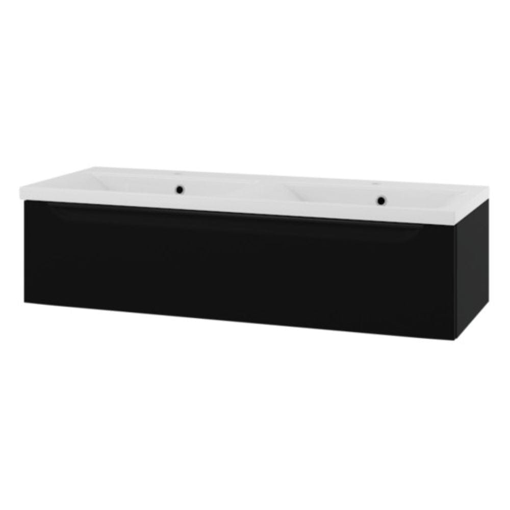 Linn Bad Mari D45 Servantskap med 1 skuff Svart / 120cm venstre Linn Bad Servantskap LB-120612V1S