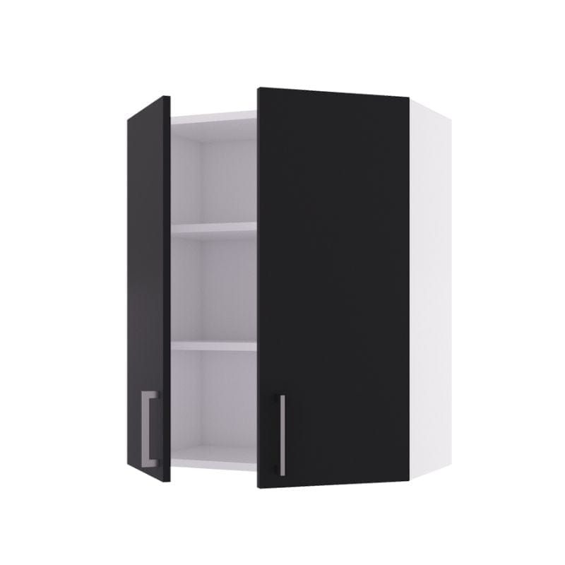 Linn Bad Overskap 2 dører for vaskerom Svart matt / 60cm Linn Bad Veggskap vaskerom LB-741206R