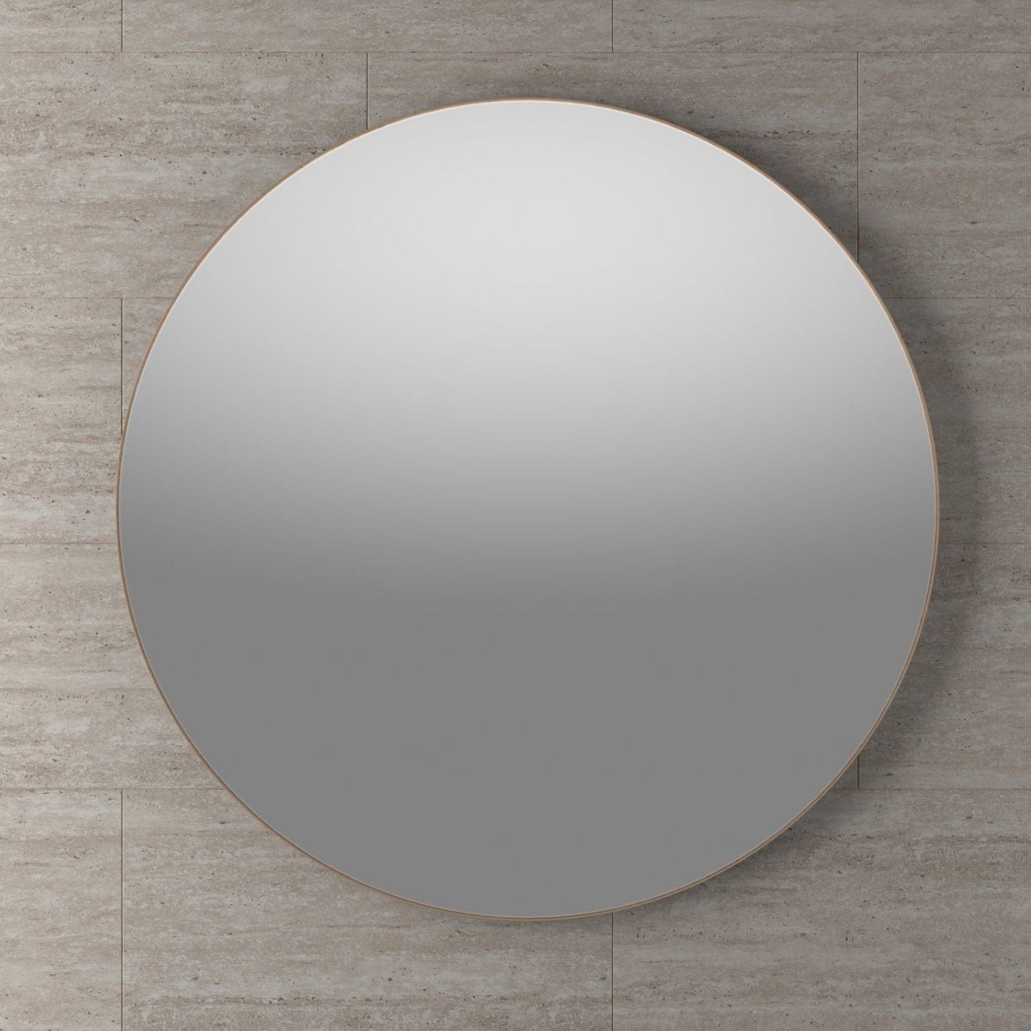 Linn Bad Øyri Speil Rundt Matt messing / 80cm Linn Bad Baderomsspeil LB-210708R