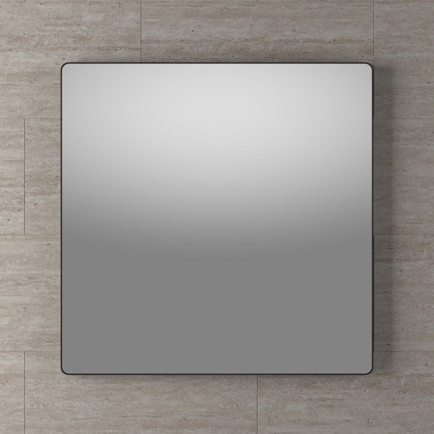 Linn Bad Øyri Speil Svart matt / 80x80cm Linn Bad Baderomsspeil LB-210608