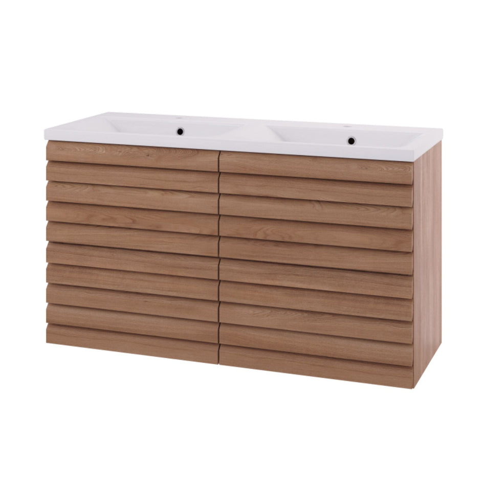 Linn Bad Selma Eikestav 2 Skuffer Heltre D45cm Servantskap Eik / 120cm / Dobbel Linn Bad Servantskap LB-160522STD