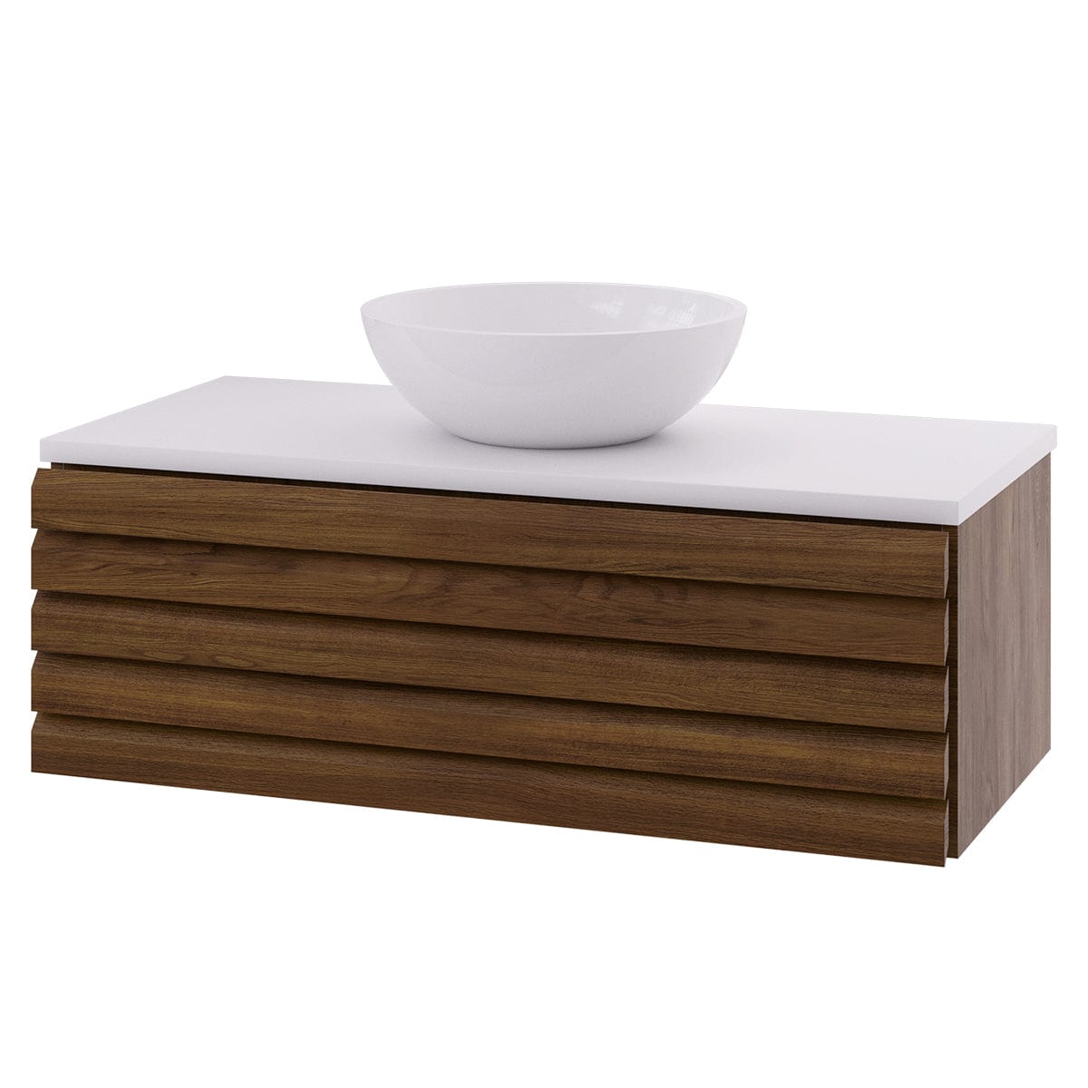 Linn Bad Selma Eikestav Heltre D45cm Servantskap Mørk eik / 100cm / Senter Linn Bad Servantskap LB-160810ST