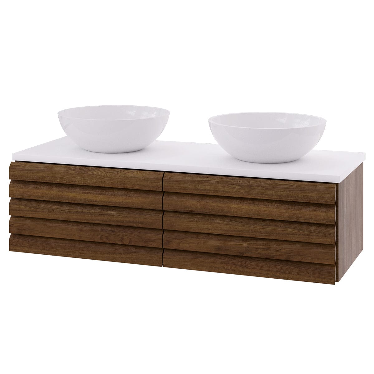 Linn Bad Selma Eikestav Heltre D45cm Servantskap Mørk eik / 120cm / Dobbel Linn Bad Servantskap LB-160812STD