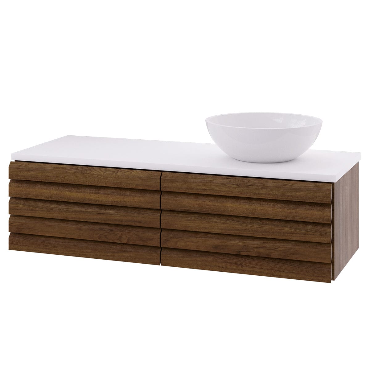 Linn Bad Selma Eikestav Heltre D45cm Servantskap Mørk eik / 120cm / Høyre Linn Bad Servantskap LB-160812STH