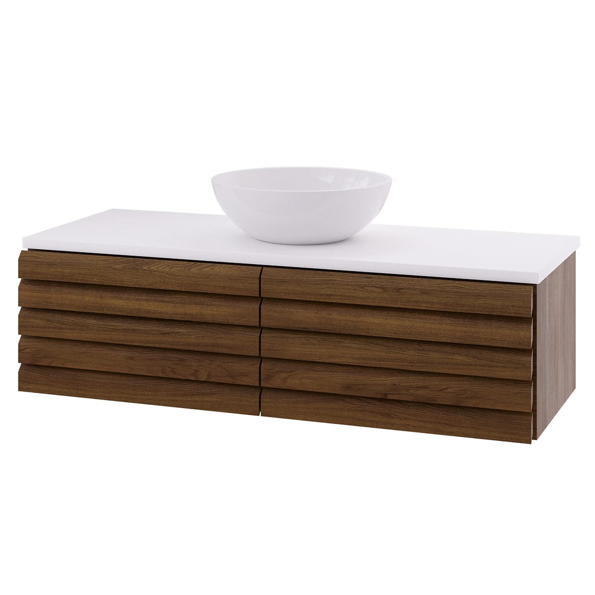 Linn Bad Selma Eikestav Heltre D45cm Servantskap Mørk eik / 120cm / Senter Linn Bad Servantskap LB-160812ST