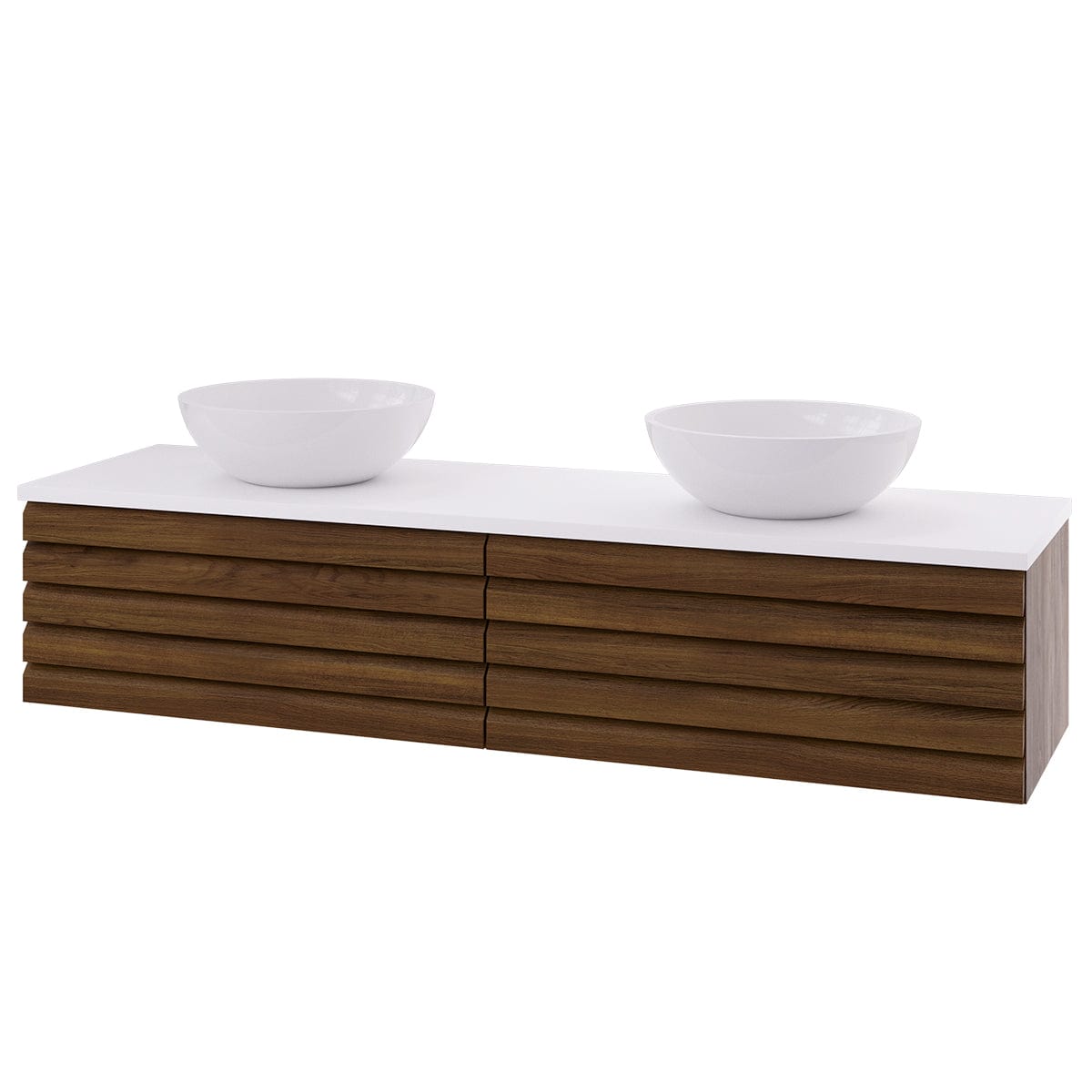 Linn Bad Selma Eikestav Heltre D45cm Servantskap Mørk eik / 160cm / Valgfri Linn Bad Servantskap LB-160816STD