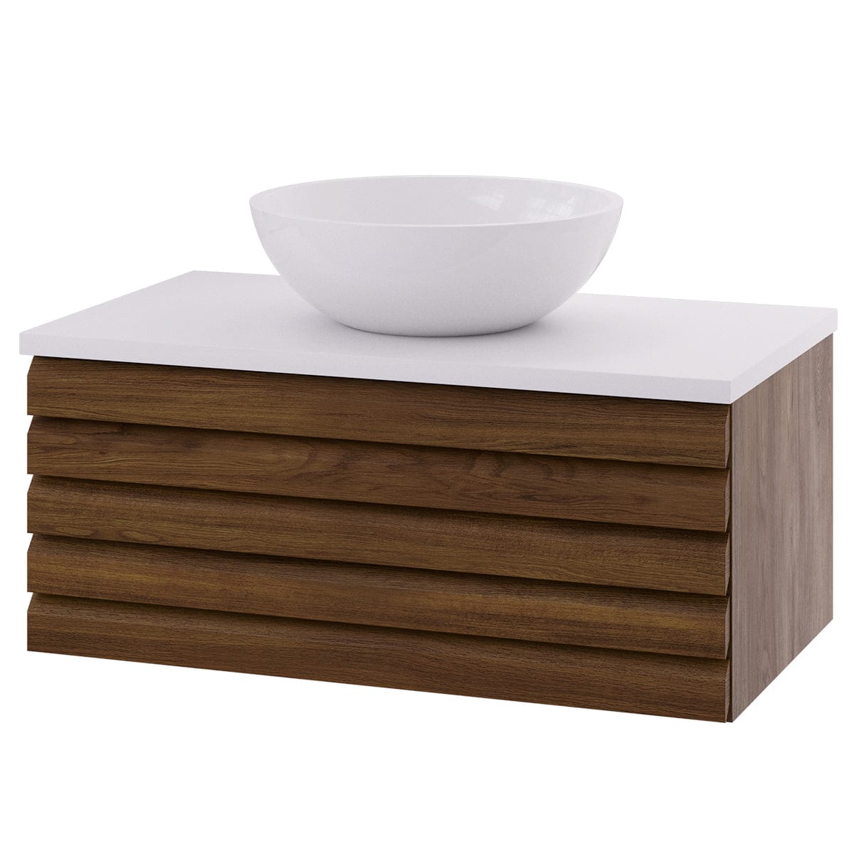 Linn Bad Selma Eikestav Heltre D45cm Servantskap Mørk eik / 80cm / Senter Linn Bad Servantskap LB-160818ST