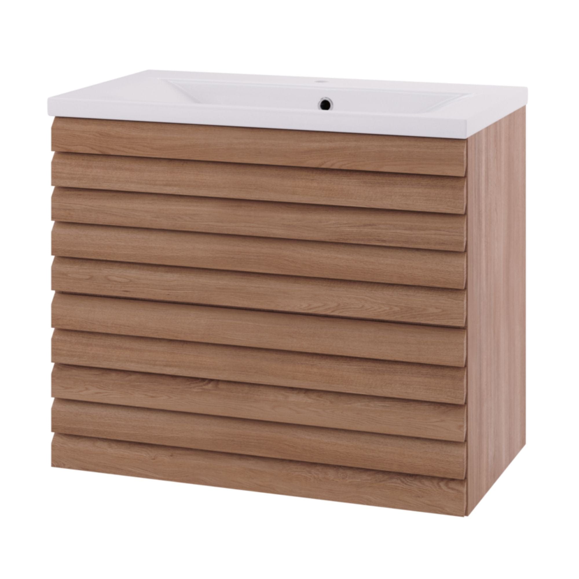 Linn Bad Selma Eikestav Servantskap 2 Skuffer D45cm Eik / 80cm / Senter Linn Bad Servantskap LB-160528ST