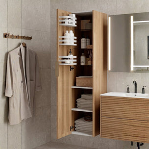 Linn Bad Silje Høyskap med 5 hyller og 3 hyller i dør