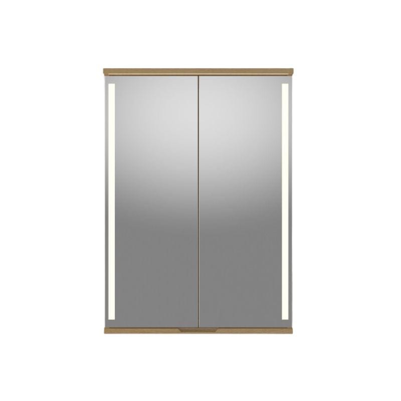 Linn Bad Sogn Speilskap med integrert belysning og stikk Eik / 60cm Linn Bad Speilskap LB-20806B