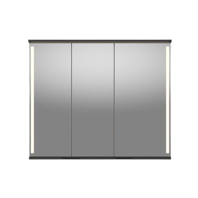 Linn Bad Sogn Speilskap med integrert belysning og stikk Svart matt / 100cm Linn Bad Speilskap LB-20610B