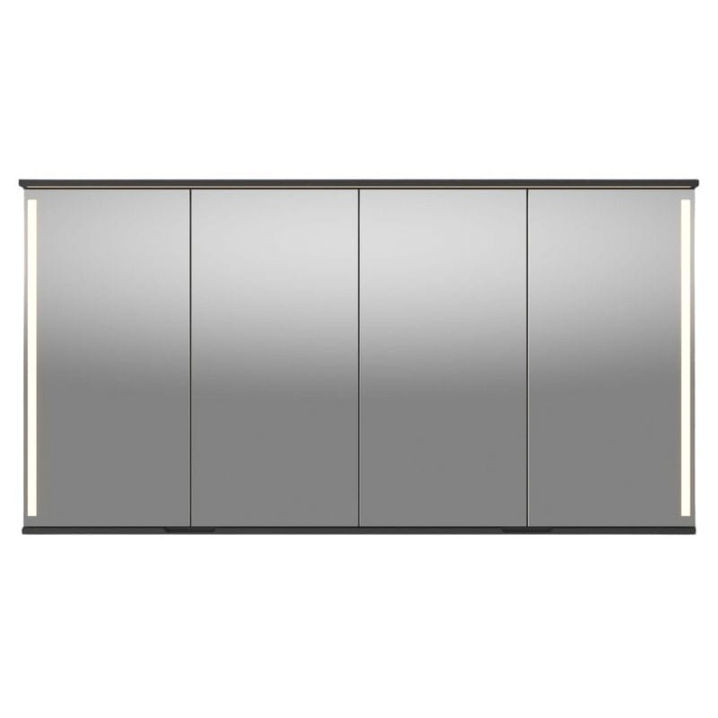 Linn Bad Sogn Speilskap med integrert belysning og stikk Svart matt / 160cm Linn Bad Speilskap LB-20616B