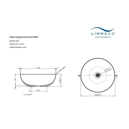 Linn Bad Toke Bolleservant Ø40cm