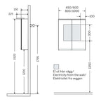 Macro Design CROWN 2-dør Speilskap Rampe-belysning med forstørrelsesspeil