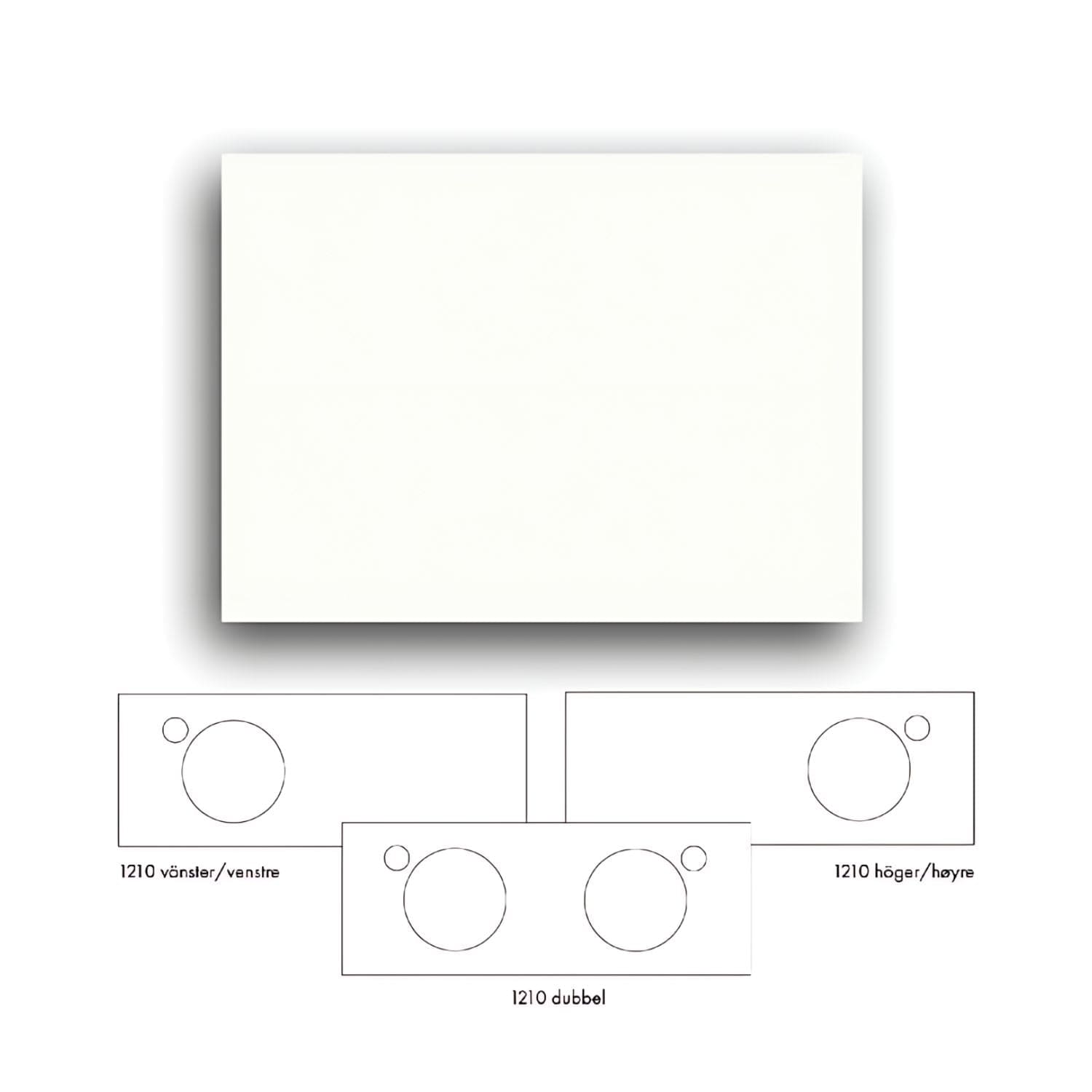 Macro Design Crown+ Dekton Benkeplate 121cm Zenith / 121cm / Høyre Macro Design Benkeplate bad GRO-FB120ZENHH