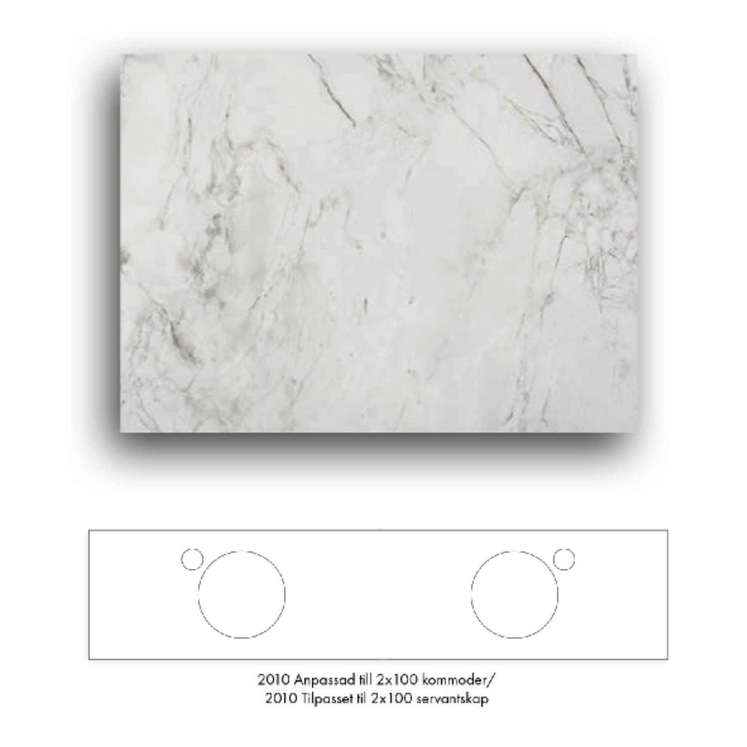 Macro Design Crown+ Dekton Benkeplate 161-201cm Bergen / 201cm Macro Design Benkeplate bad GRO-FB200BERDH