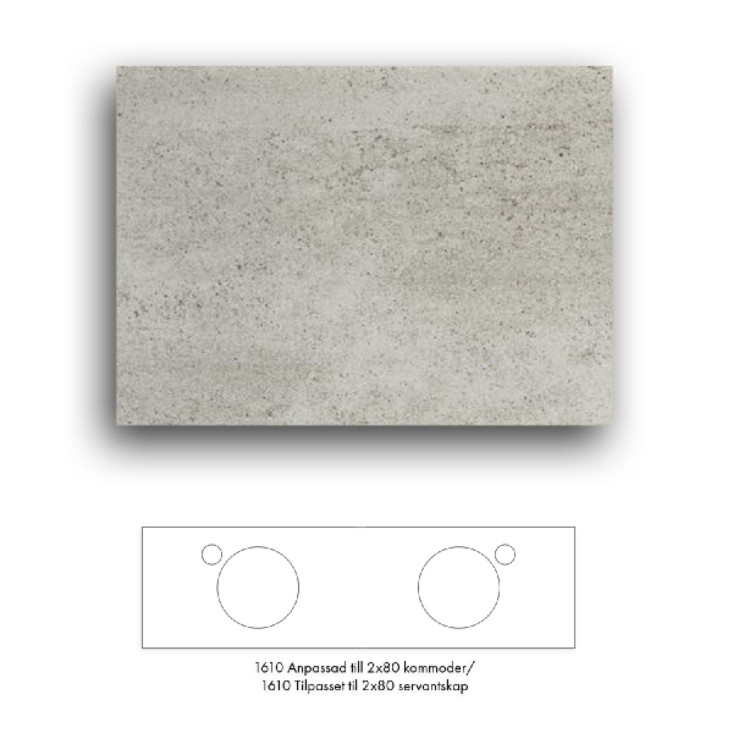 Macro Design Crown+ Dekton Benkeplate 161-201cm Keon / 161cm Macro Design Benkeplate bad GRO-FB160KEODH