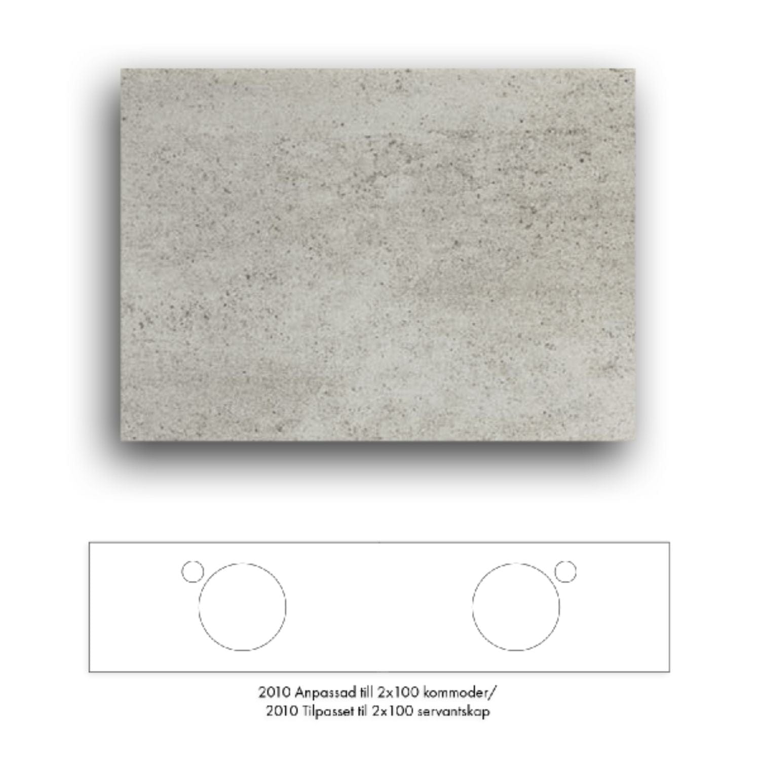 Macro Design Crown+ Dekton Benkeplate 161-201cm Keon / 201cm Macro Design Benkeplate bad GRO-FB200KEODH