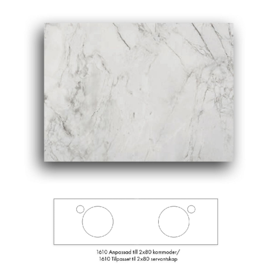 Macro Design Crown+ Dekton Benkeplate 161-201cm Macro Design Benkeplate bad