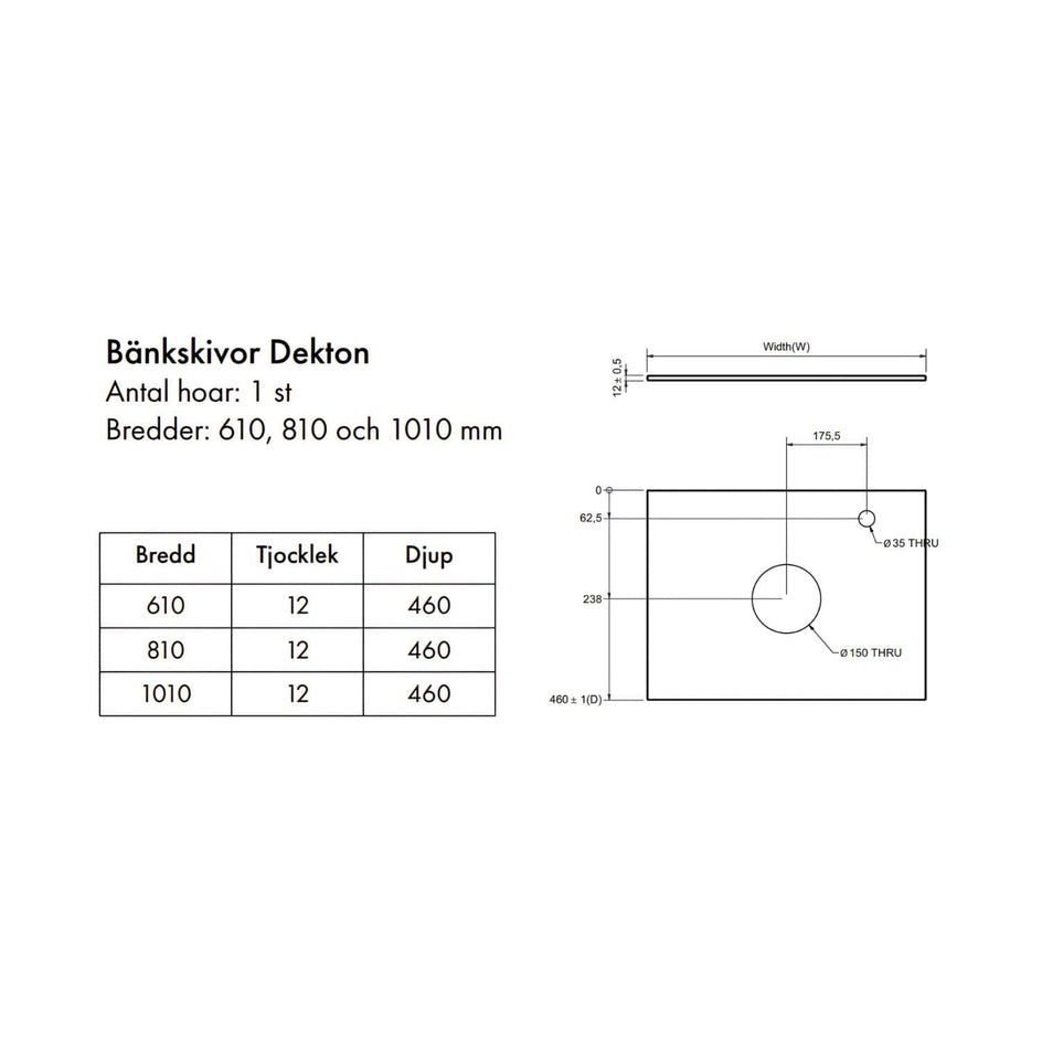 Macro Design Crown+ Dekton Benkeplate Macro Design Benkeplate bad