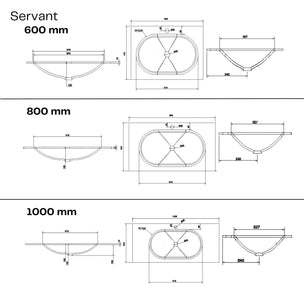 Macro Design CROWN Frame Servantskap 2-skuff - med Glasservant