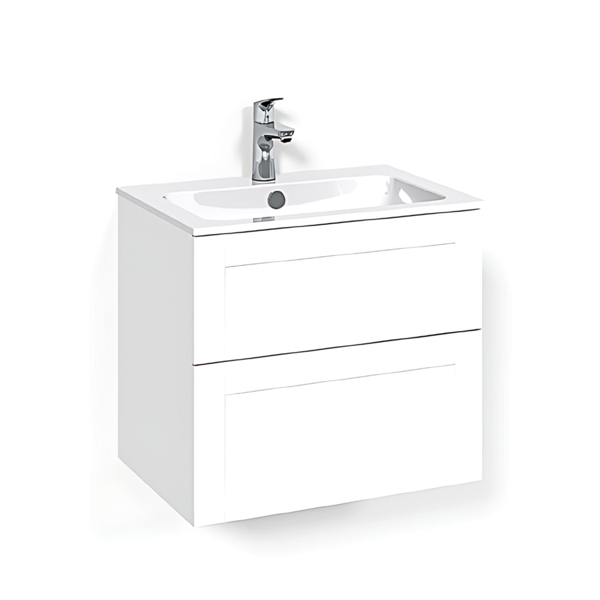 Macro Design CROWN Frame Servantskap 2 skuff - med LIGHT servant Hvit / 60cm / Light 14 Macro Design Servantskap BUN-FSK60VFL14